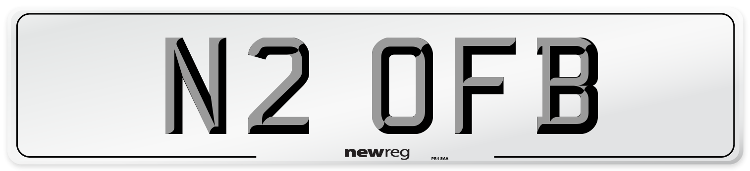 N2 OFB Number Plate from New Reg